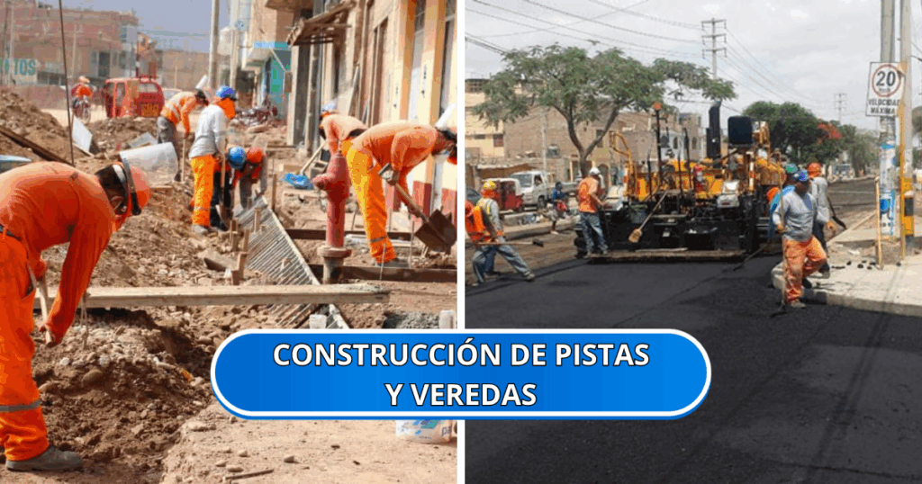 construcción de pistas y veredas